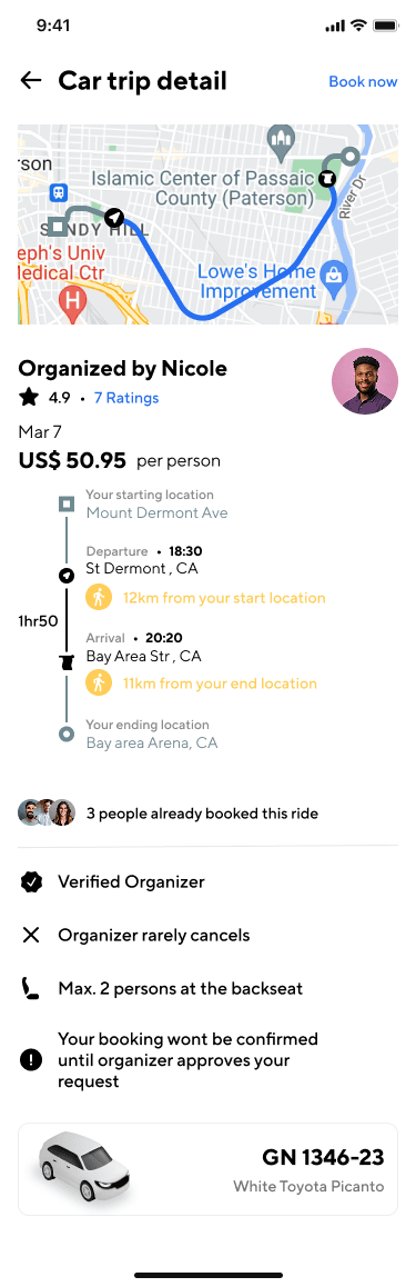 Carpool Detail