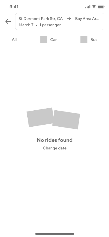 Carpool Empty State Wireframe