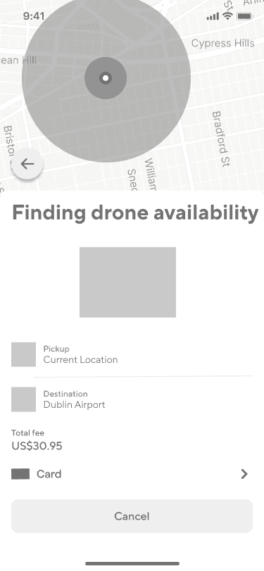 Find Delivery Wireframe