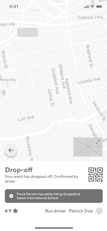 School Bus Dropoff Wireframe