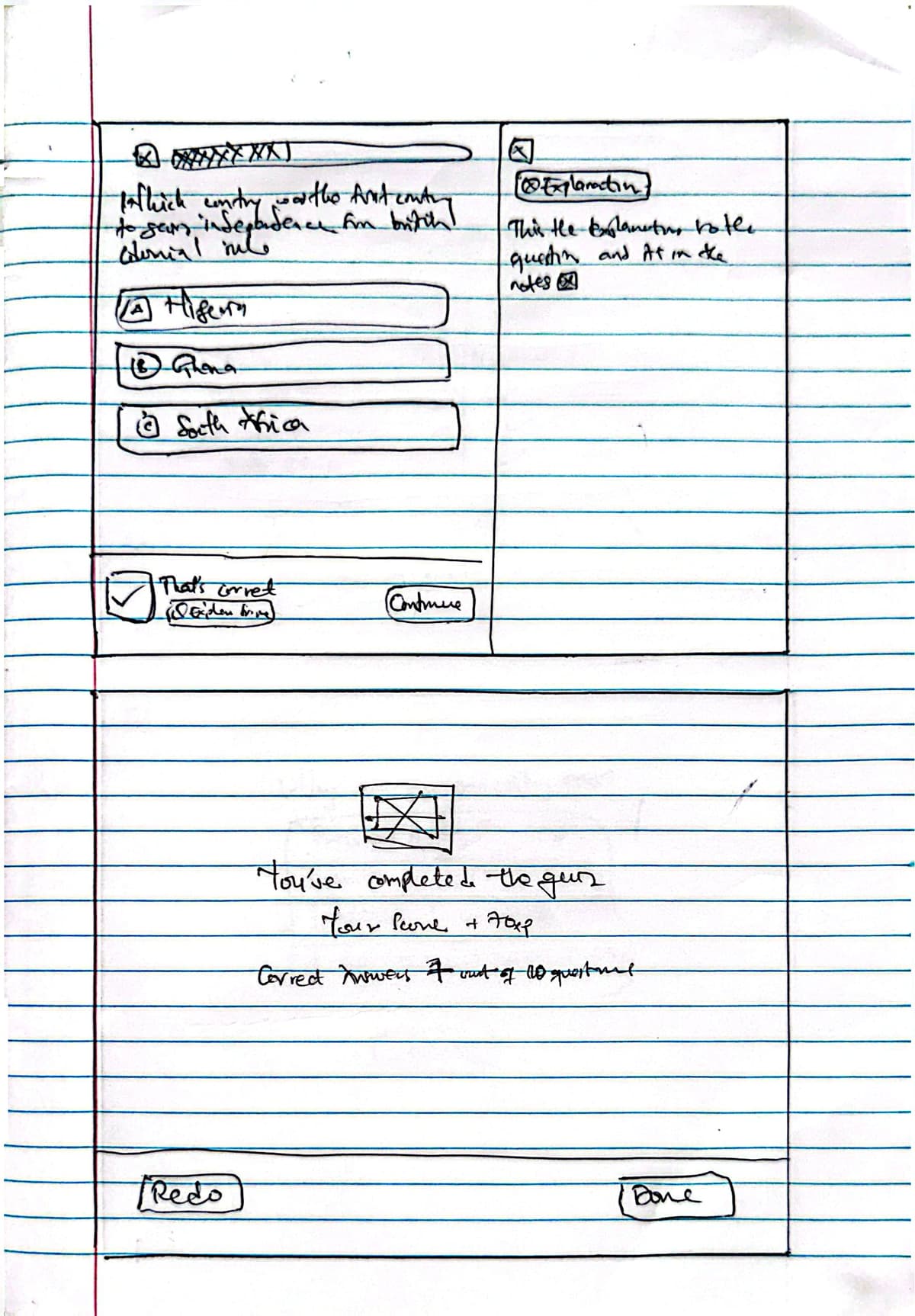 Explain-for-me panel wireframe
